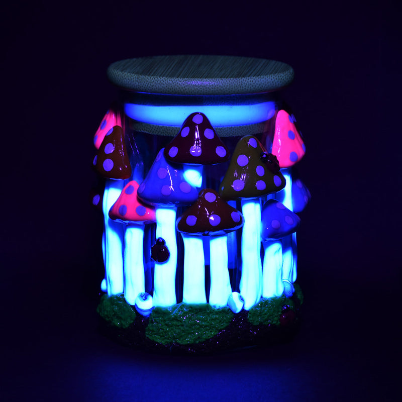 Pulsar Shroom Forest Glass Jar - 4.25" - Headshop.com