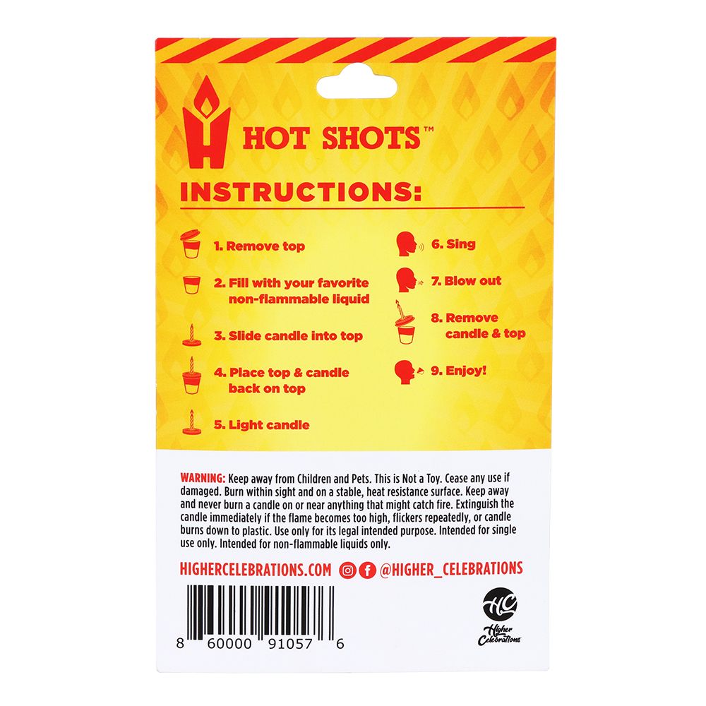 Hot Shots Birthday Candle Shot Glass - 2oz - Headshop.com