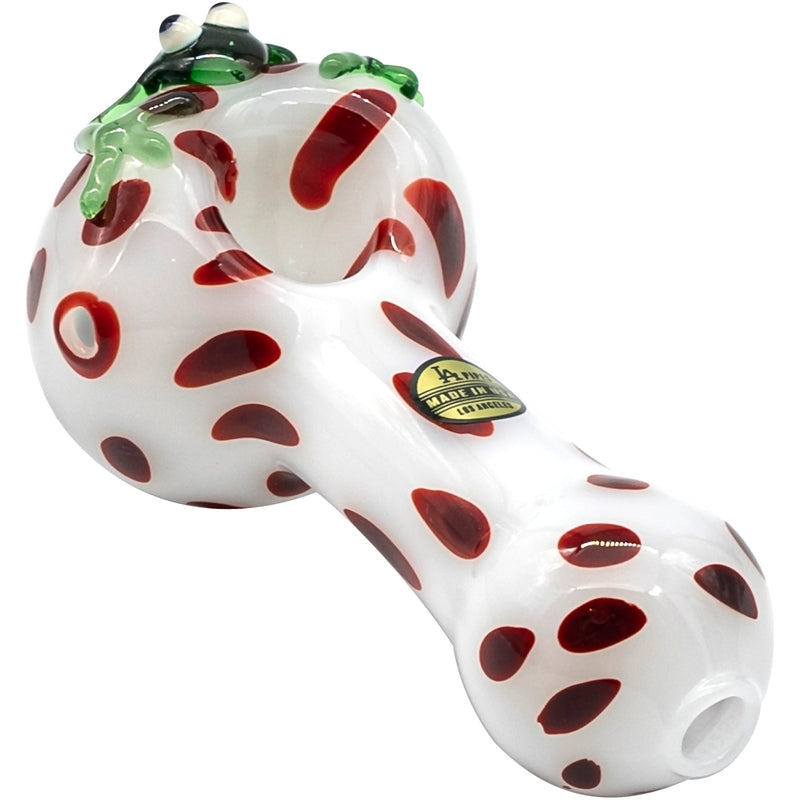 LA Pipes "Spotted Poison Frog" Spoon Glass Pipe - Headshop.com