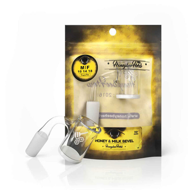 HONEY & MILK BEVEL QUARTZ BANGER - 90° DEGREE | YL - Headshop.com