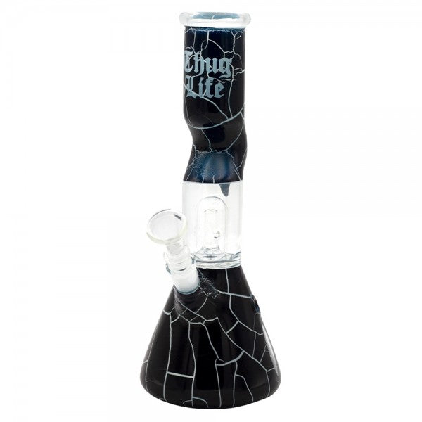 Thug Life | 10" Cracked Stone Glass Water Pipe - Headshop.com
