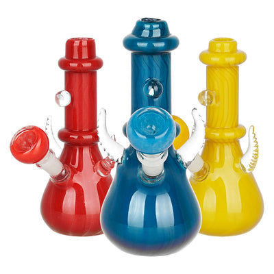 Mini Horns Opal Water Pipe - 5" / 10mm F / Colors Vary - Headshop.com