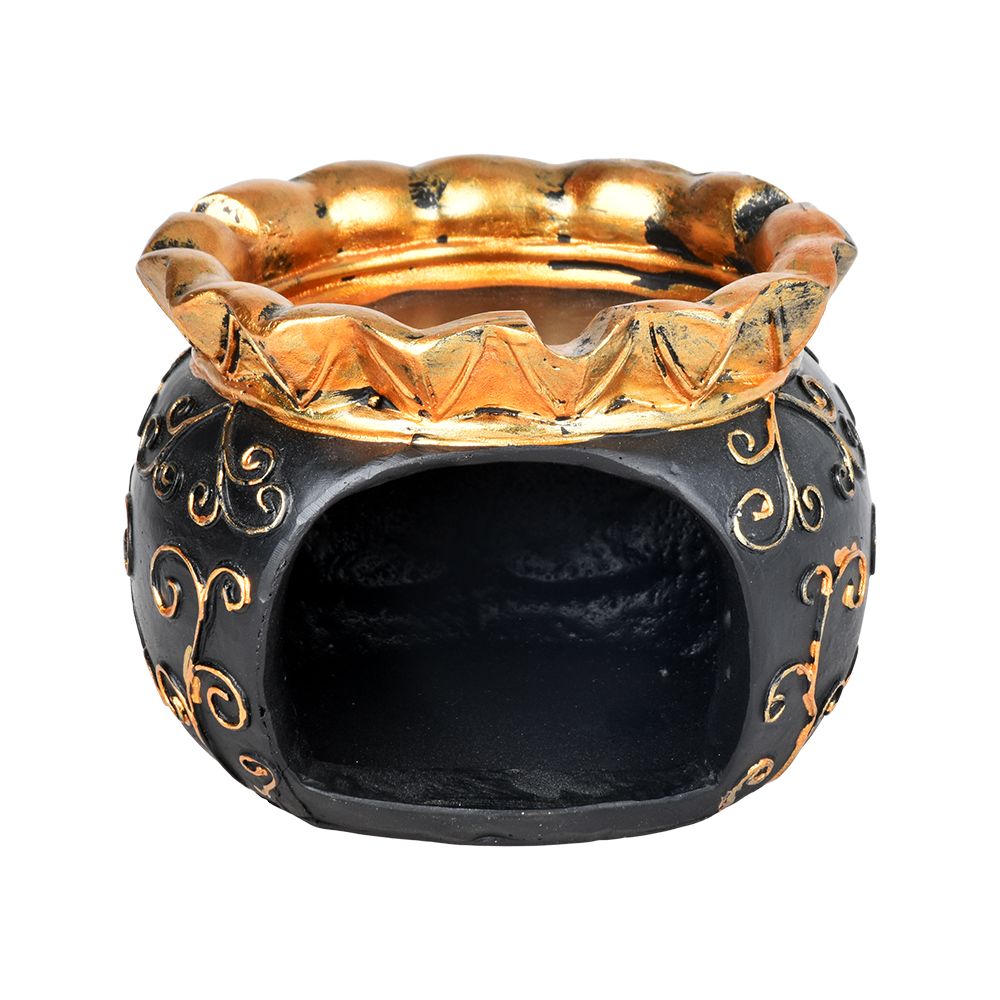 Royal Leaf Cauldron Secret Storage Polyresin Ashtray - 4.5" - Headshop.com