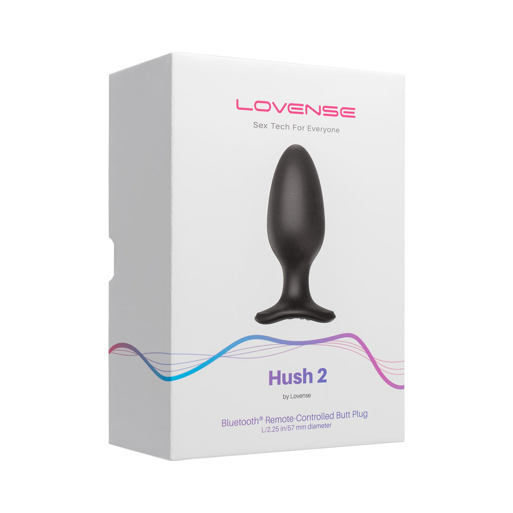 Lovense Hush 2 Bluetooth Remote-Controlled Vibrating Butt Plug L 2.25 in. - Headshop.com