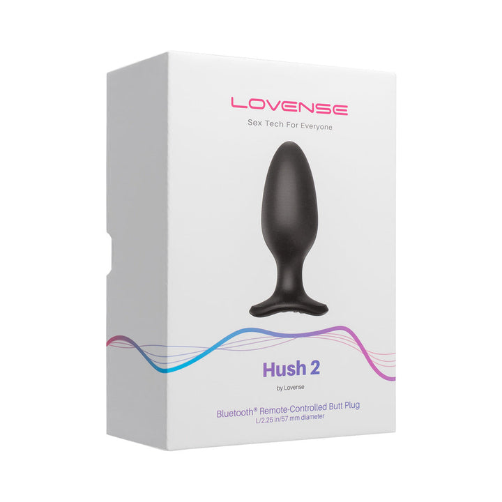 Lovense Hush 2 Bluetooth Remote-Controlled Vibrating Butt Plug L 2.25 in. - Headshop.com