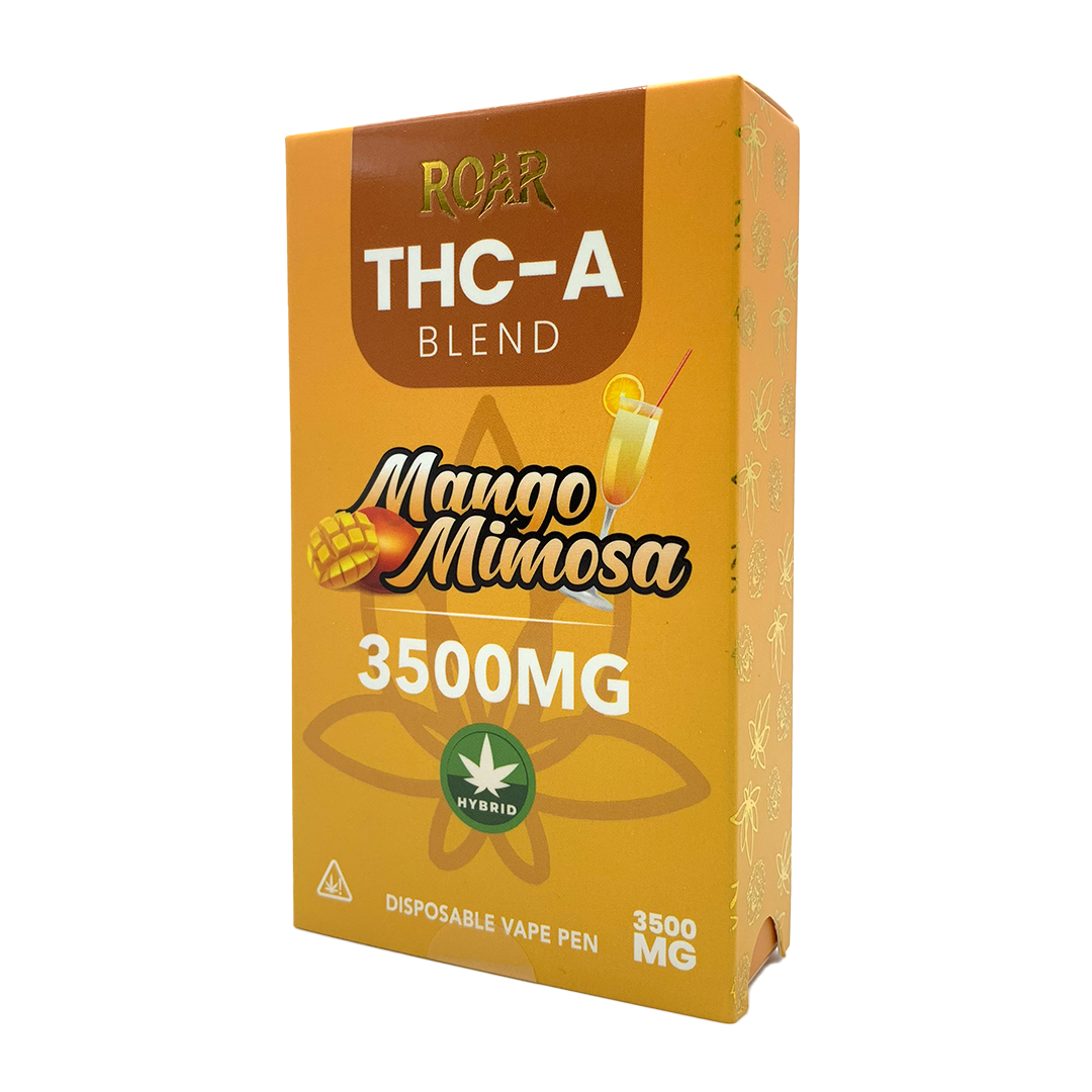 Roar THC-A Blend Disposable Vape 3500MG - Mango Mimosa (Hybrid) - Headshop.com