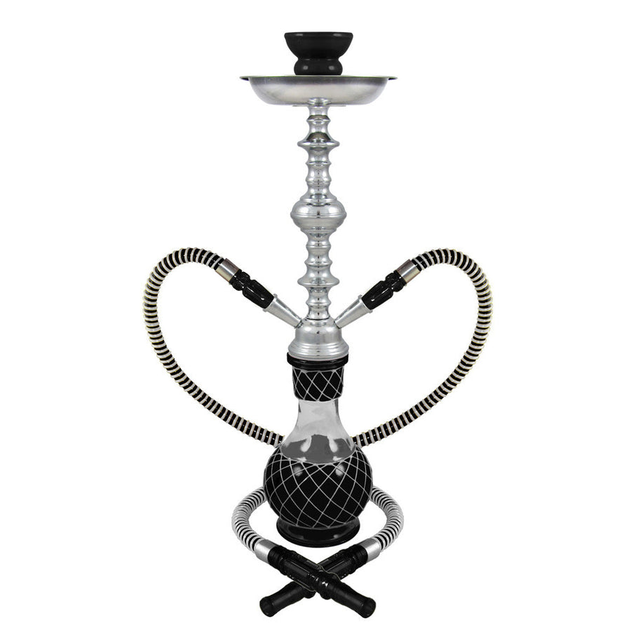 19" Nicolette 2-Hose Premium Hookah - Colors Vary - Headshop.com