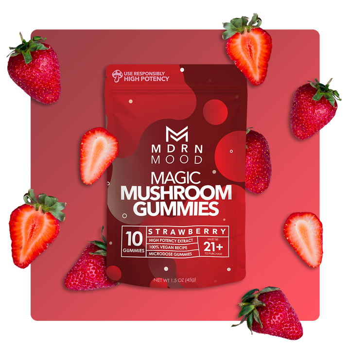 MDRN MOOD Magic Mushroom Gummies - Strawberry - Headshop.com