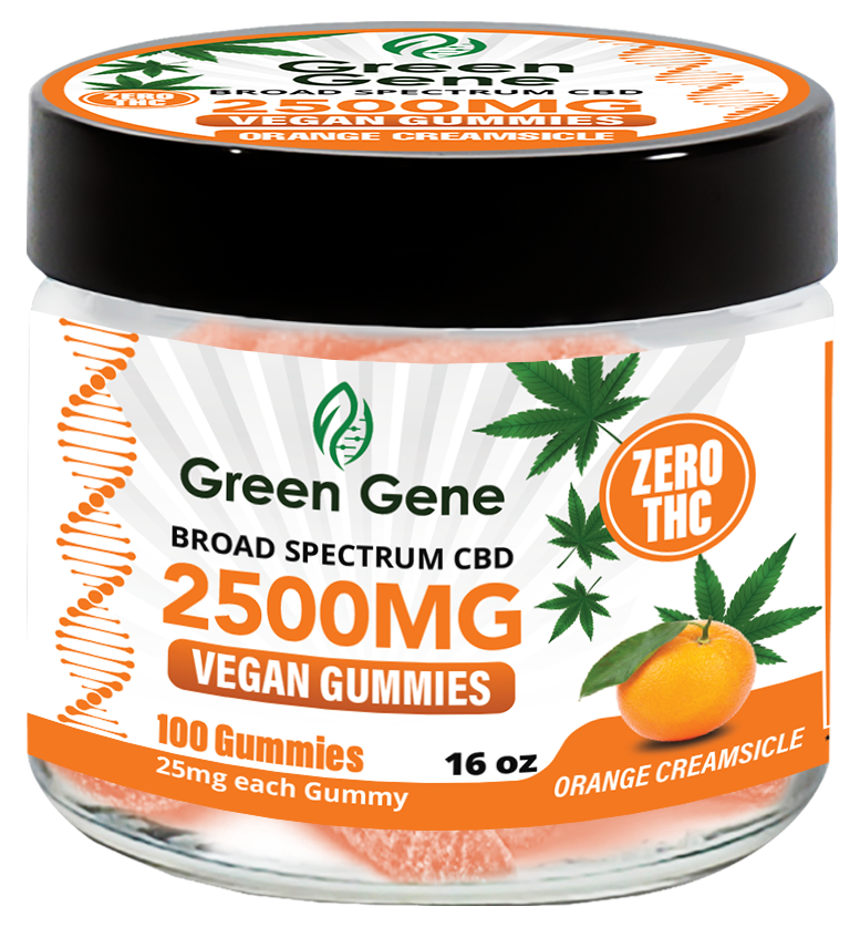 Green Genie CBD Vegan Pectin Infused Gummies w/ B12 Vitamins (625MG - 2500MG) - Headshop.com