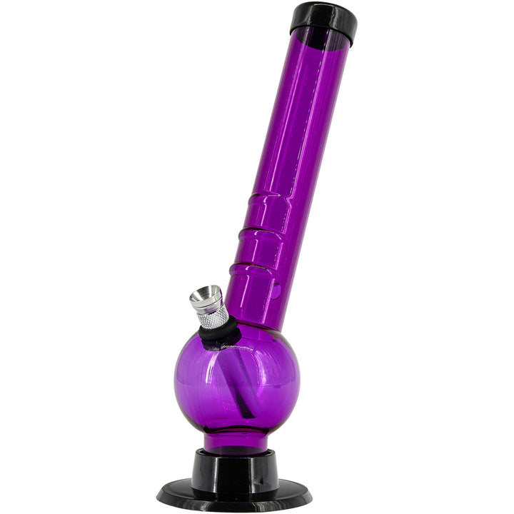 Acrylic Angled Neck Bubble Bong  8" - Multiple Colors