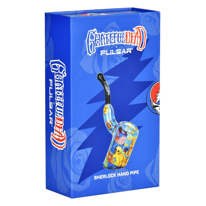 Grateful Dead x Pulsar Inside Print Bent Sherlock Pipe | 4" - Headshop.com