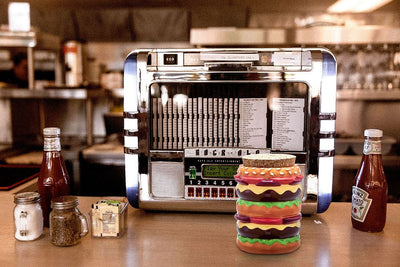 Burger Mug and Stash Jar Set