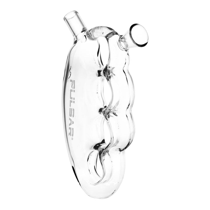 Pulsar Knuckle Bubbler Glass Cone Holder - 5.5" / Clear