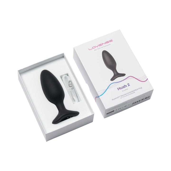 Lovense Hush 2 Bluetooth Remote-Controlled Vibrating Butt Plug M 1.75 in. - Headshop.com