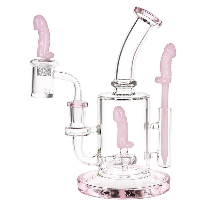 SeshGear Danger Noodle Glass Dab Rig Set - 8.25" / 14mm F