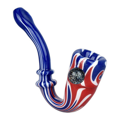 Oh, Beautiful Glass Sherlock Pipe - 4.25" - Headshop.com