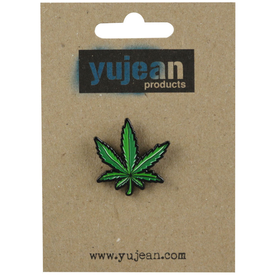Hemp Leaf Enamel Hat Pin - Steel / 1"x1" - Headshop.com