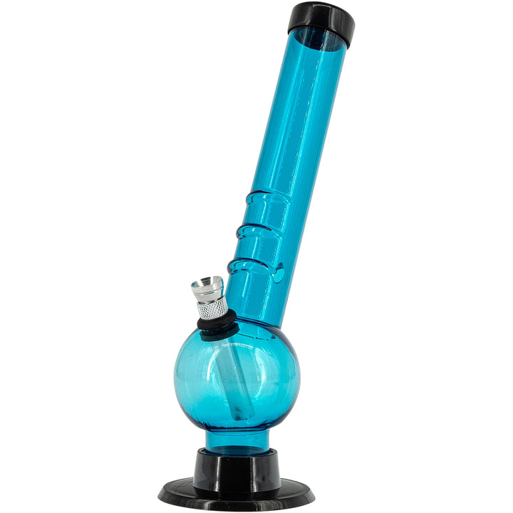 Acrylic Angled Neck Bubble Bong  8" - Multiple Colors