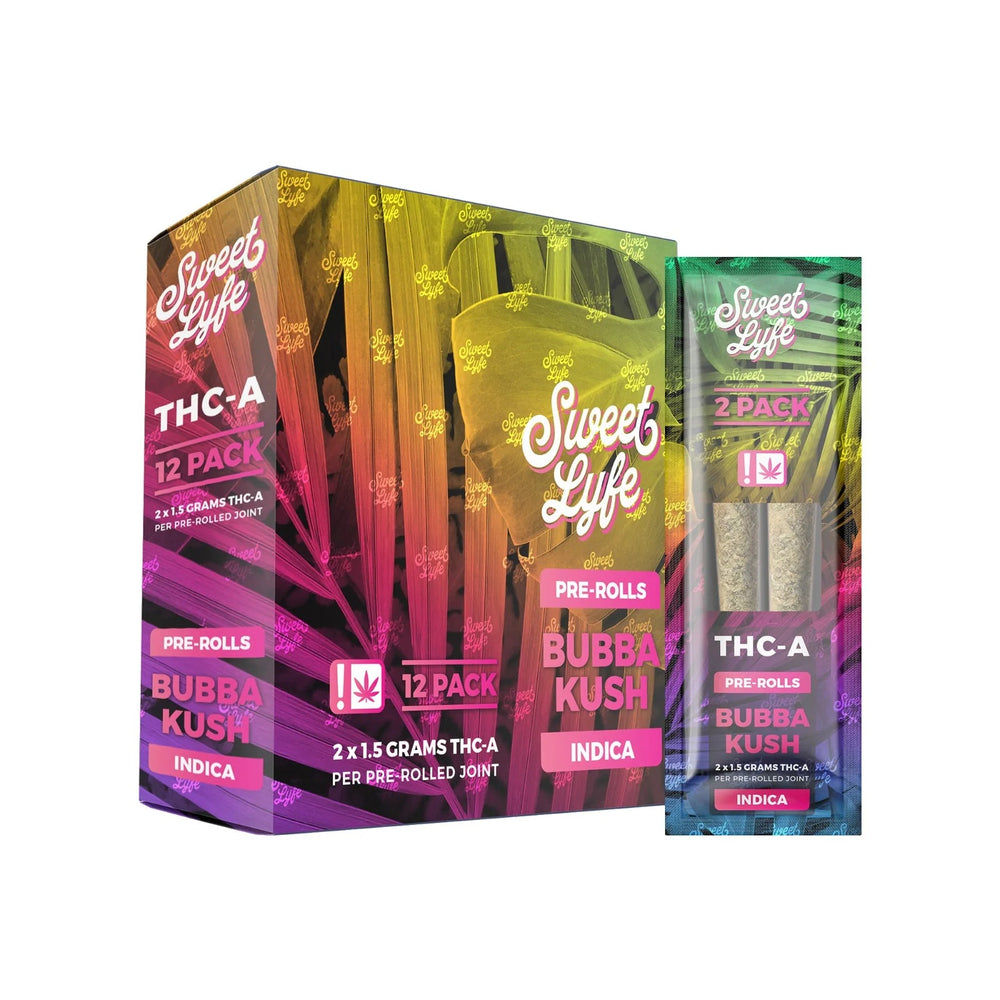 Sweet Lyfe THC-A Joints - 2 Pack Bubba Kush (Hybrid) - Headshop.com