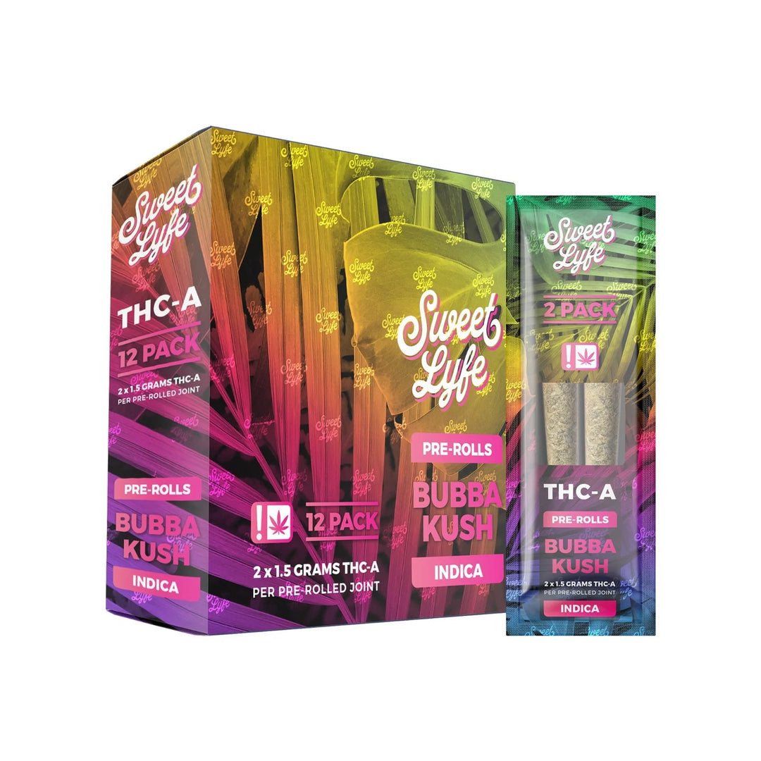 Sweet Lyfe THC-A Joints - 2 Pack Bubba Kush (Hybrid) - Headshop.com