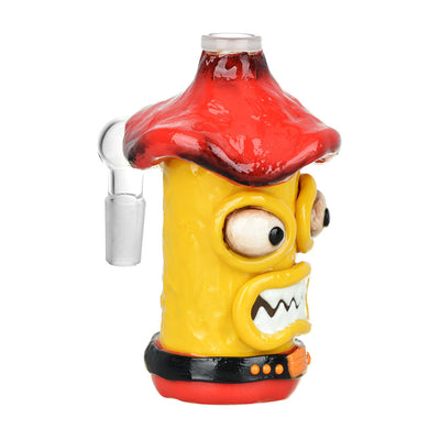 Shroom Monster Glass & Enamel Ash Catcher - 4.75" / 14mm M / 90D / Colors Vary - Headshop.com