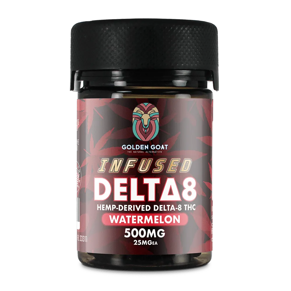 Infused Delta-8 Gummies, 500mg – Watermelon, 20ct - Headshop.com