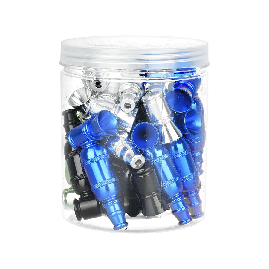 20PC JAR - Aluminum Metal Hand Pipe - 3" / Assorted Colors - Headshop.com