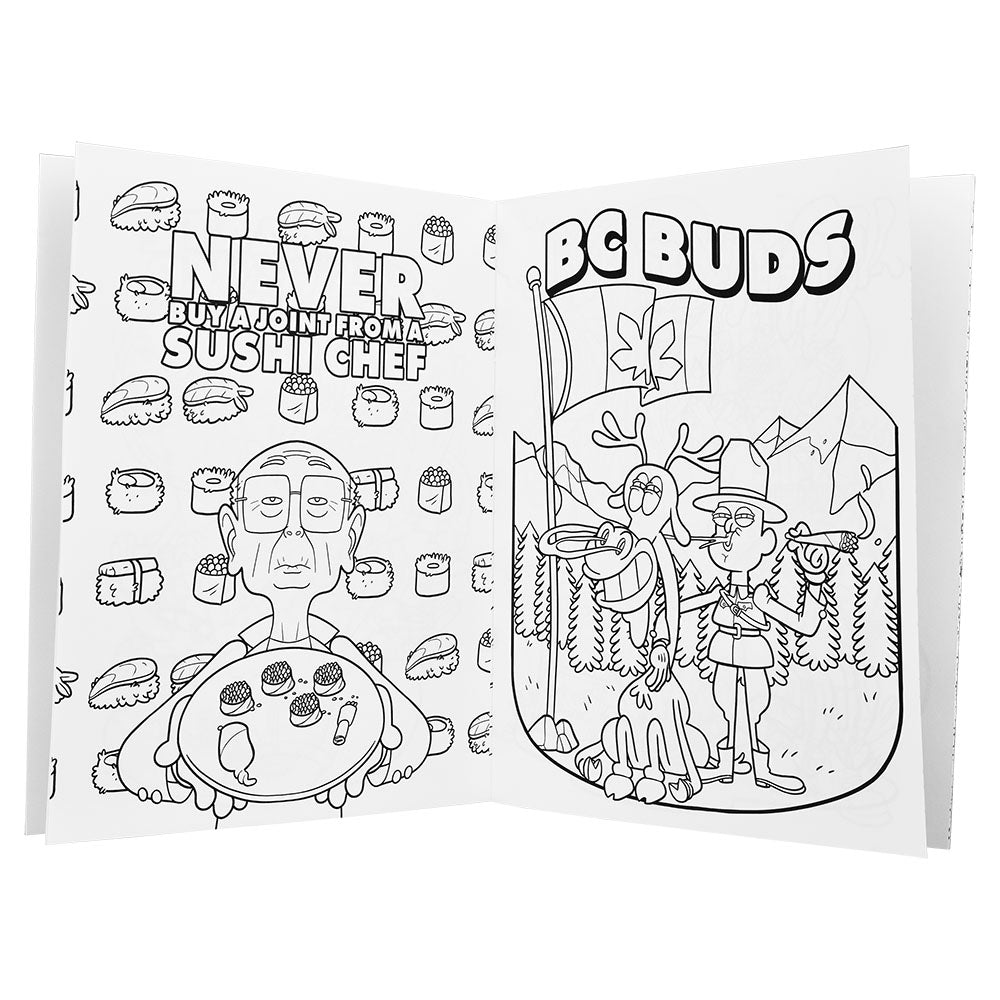 Wood Rocket It's 4:20, Time To Color Adult Coloring Book - 8.5"x11" - Headshop.com