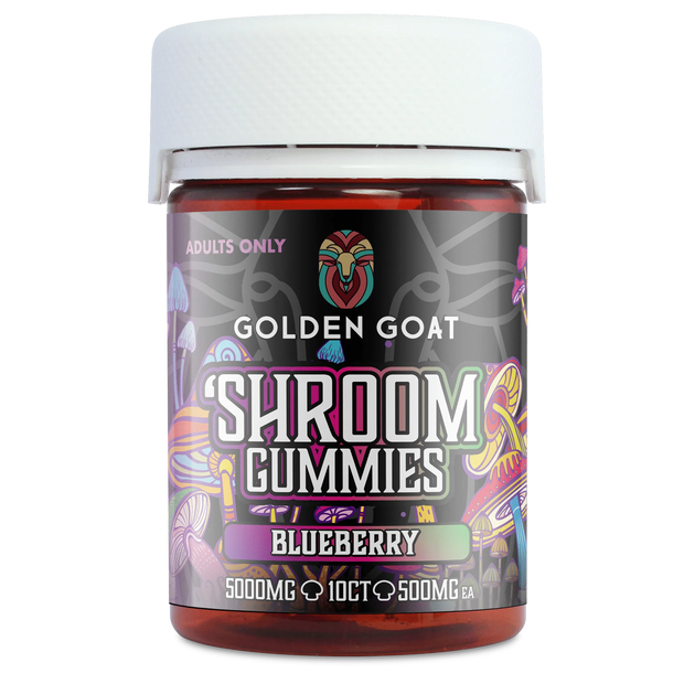 SHROOM GUMMIES – 5000mg Blueberry, 10ct - Headshop.com