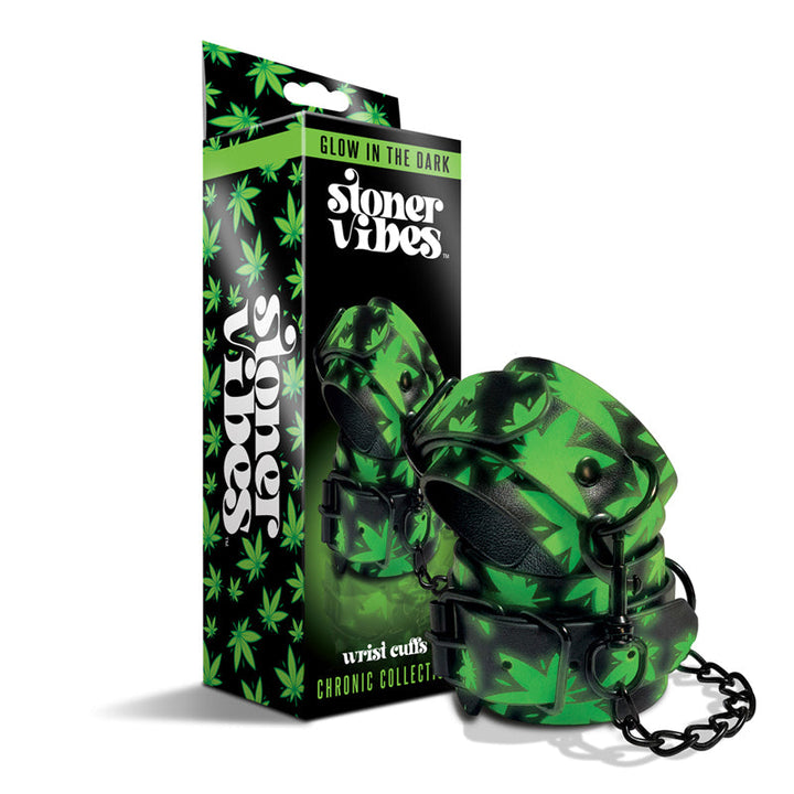Stoner Vibes Chronic Collection Glow in the Dark Wrist Cuffs - Headshop.com
