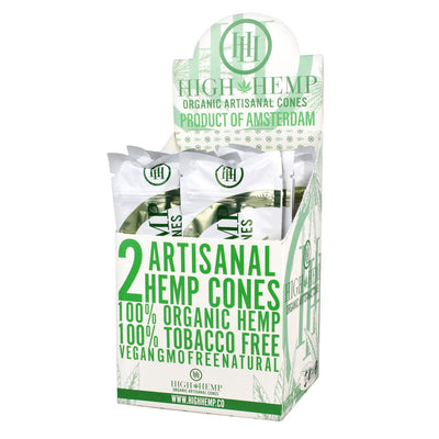15PC DISPLAY - High Hemp Organic Artisanal Cones - 2pk - Headshop.com