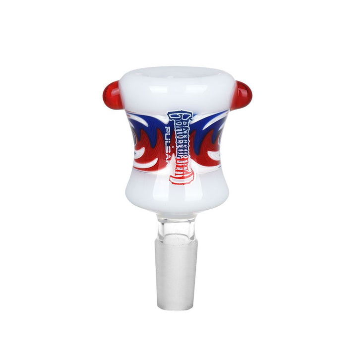 Grateful Dead Bolt Red White Blue Wig Wag Herb Slide - 9ct - Headshop.com