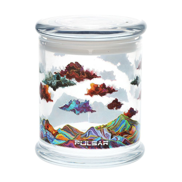 Pulsar Pop Top Glass Jar | Large | 4.5" x 3.9"