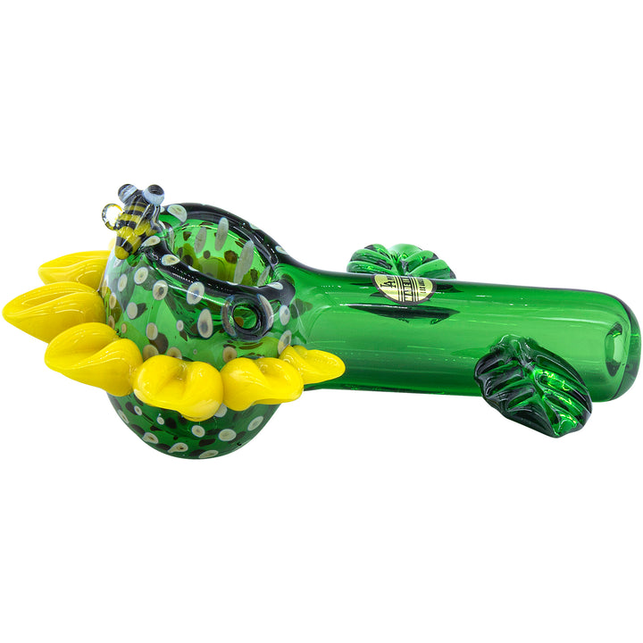 LA Pipes "Sunny Sunflowers" Glass Pipe - Headshop.com
