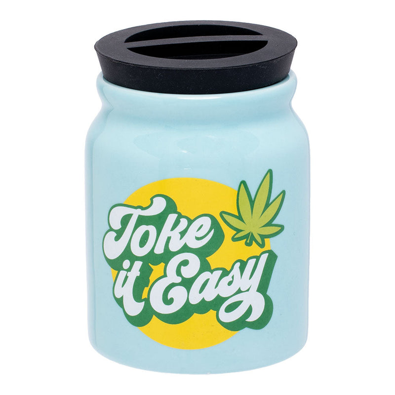 Fujima Happy Hemp Ceramic Stash Jar | 4.5" - Headshop.com