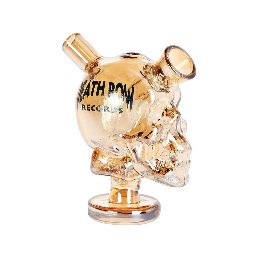 Death Row Records Skull Glass Blunt Bubbler | 2.75" - Headshop.com