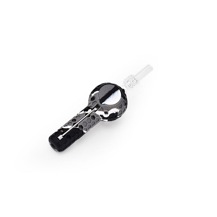 Ritual - 4'' Silicone Nectar Spoon - Black & White Marble - Headshop.com