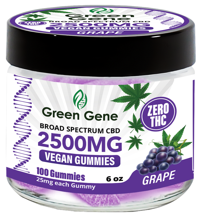 Green Genie CBD Vegan Pectin Infused Gummies w/ B12 Vitamins (625MG - 2500MG) - Headshop.com