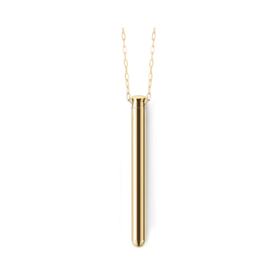 Le Wand Necklace Vibe Rechargeable Discreet Jewelry Vibrator Gold - Headshop.com