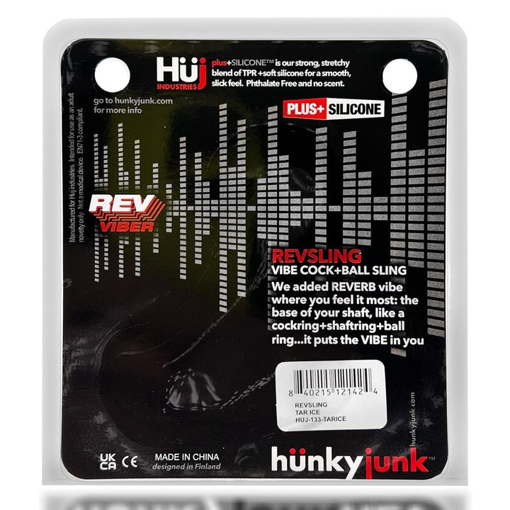 Hunkyjunk Revsling Cock & Ball Sling with Bullet Vibrator Clear Ice - Headshop.com