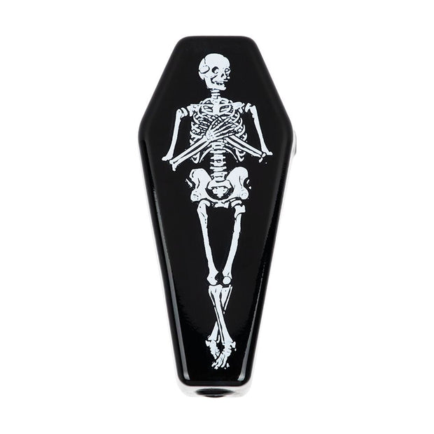Skelly's Coffin Glass Hand Pipe - 3.75" - Headshop.com
