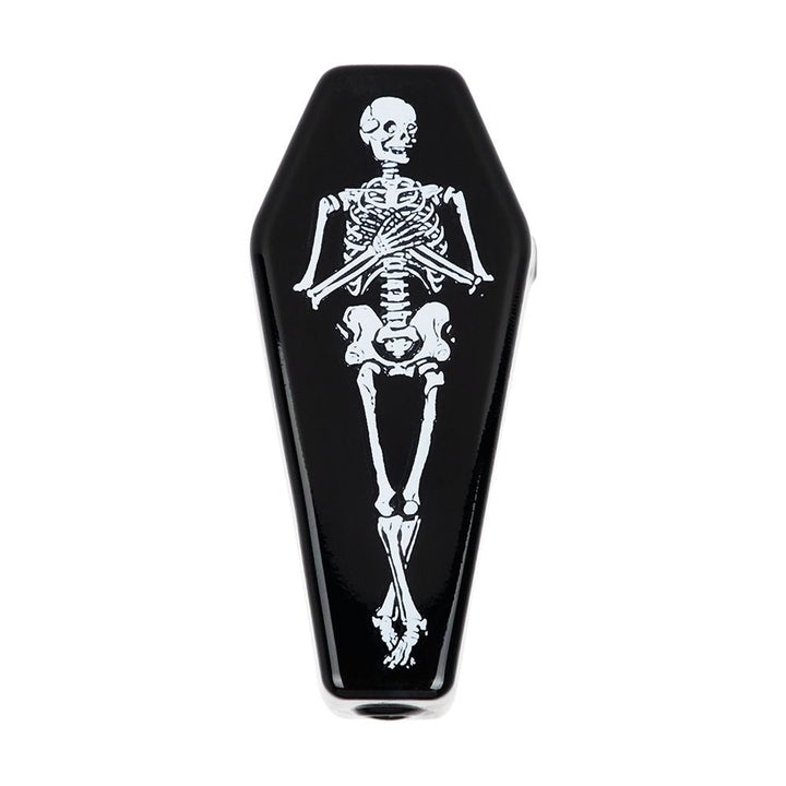Skelly's Coffin Glass Hand Pipe - 3.75" - Headshop.com