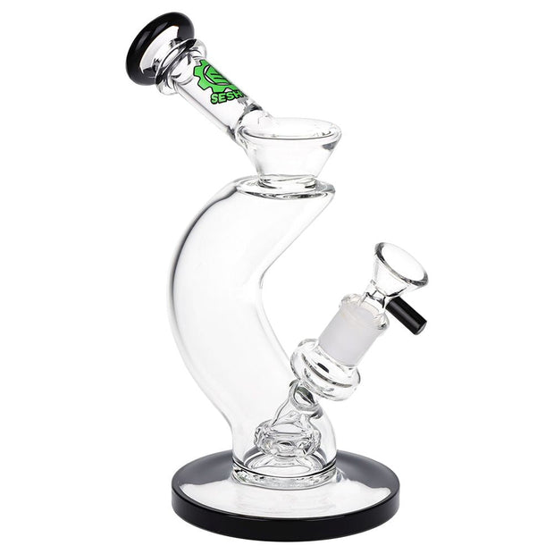 SeshGear Hip Check Curved Glass Water Pipe | 7.75" | 14mm F - Headshop.com