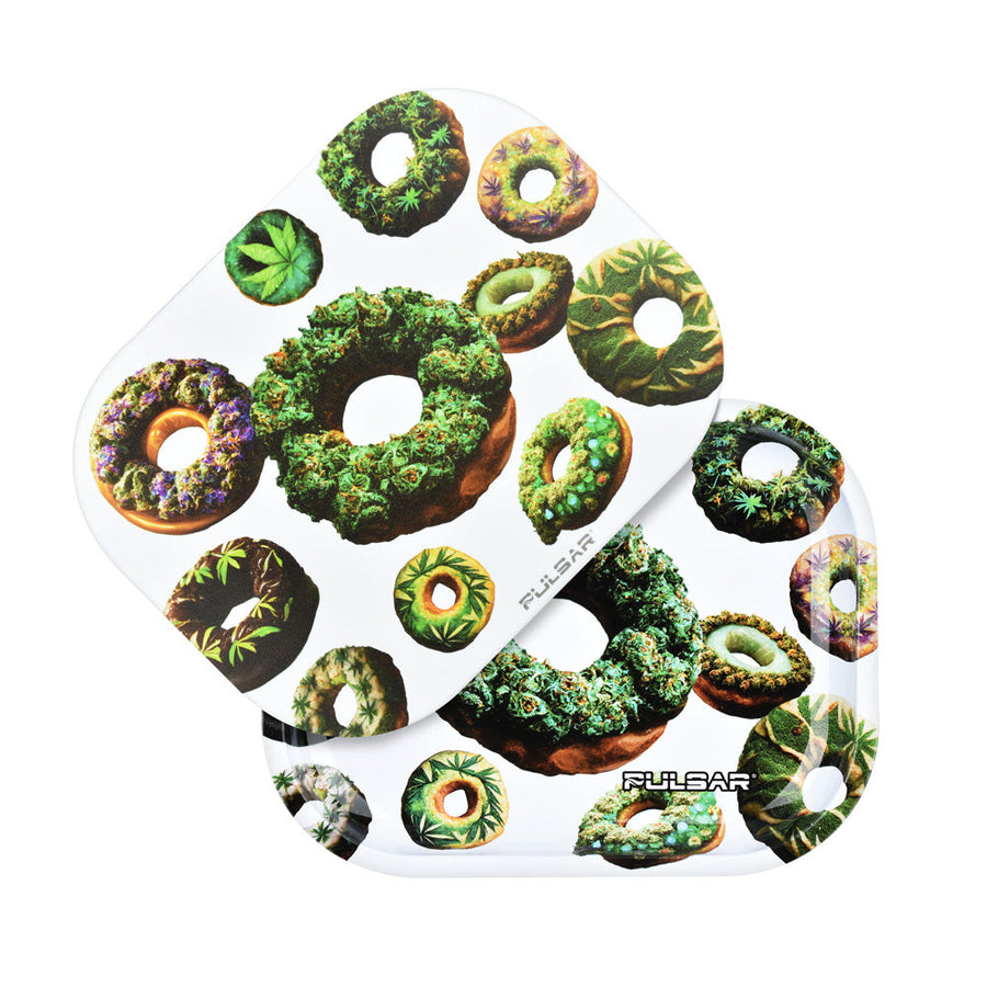 Pulsar Mini Metal Rolling Tray w/ Lid - Forbidden Donuts / 7"x5.5" - Headshop.com