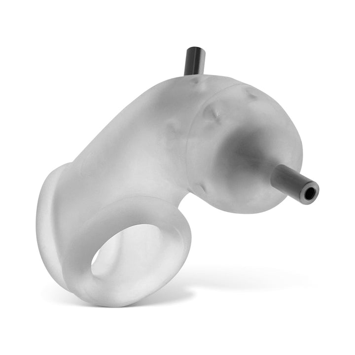 OxBalls Airlock Electro Air-Lite Vented Chastity Clear Ice - Headshop.com