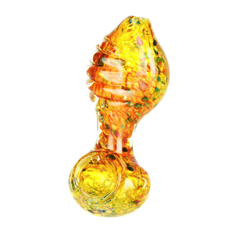 Ocean Floor Flat Neck Glass Hand Pipe - Headshop.com