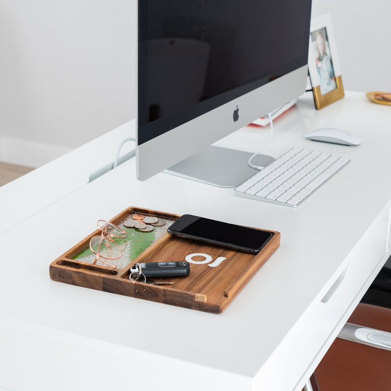 Ongrok Premium Natural Acacia Wood Tray | 9.5" x 9.5" - Headshop.com