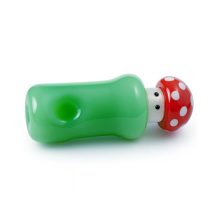RED TOP MUSHROOM GREEN HAND PIPE