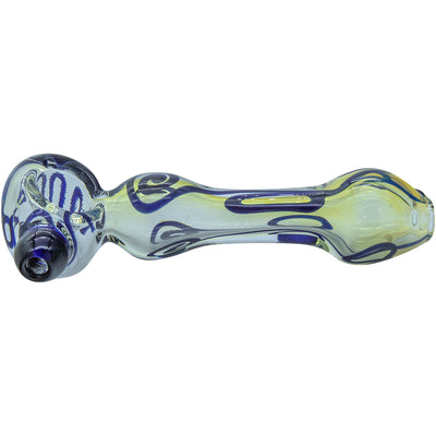 LA Pipes "Painted Warrior Spoon" Glass Pipe - Headshop.com