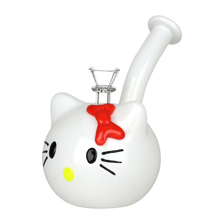 What's Happenin' Kitty Glass Water Pipe - 7" / 14mm F
